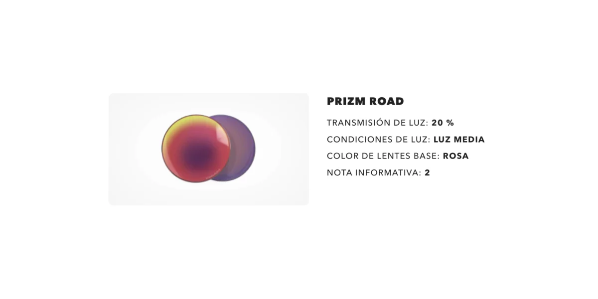 Especificaciones color de lente Prizm Road de gafas Oakley de sol