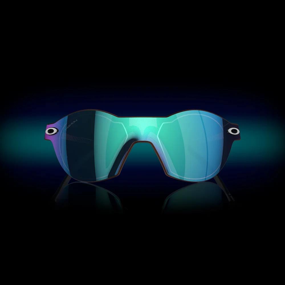 Gafas de sol Oakley ZubZero con lente color sapphire vista frontal