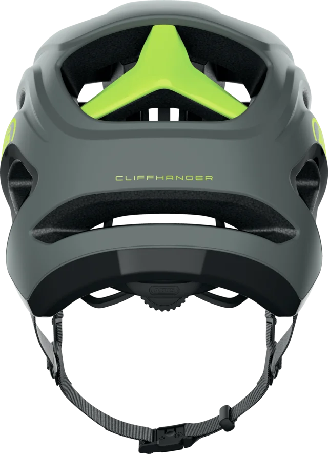 Vista posterior de casco de ciclismo gris Abus CliffHanger