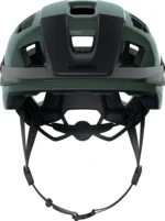 Vista frontal de casco de ciclismo verde Abus Motrip