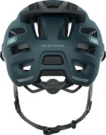 Vista posterior de casco de ciclismo azul Abus Moventor 2.0
