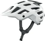 Vista lateral de casco de ciclismo blanco Abus Moventor 2.0