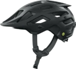 Vista lateral de casco de ciclismo negro Abus Moventor 2.0 Mips
