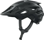 Vista lateral de casco de ciclismo negro Abus Moventor 2.0
