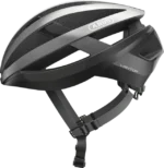 Vista lateral de casco de ciclismo gris Abus Viantor