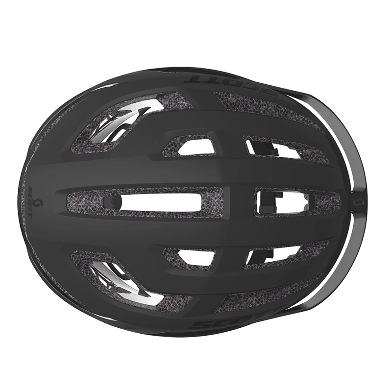 Vista superior de casco de MTB negro Scott ARX