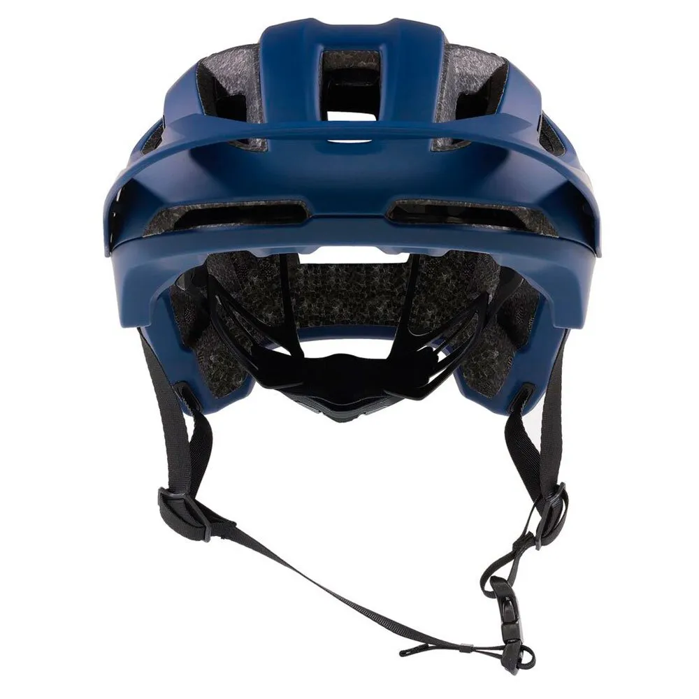 Vista frontal de casco de ciclismo azul Oakley Drt3 trail