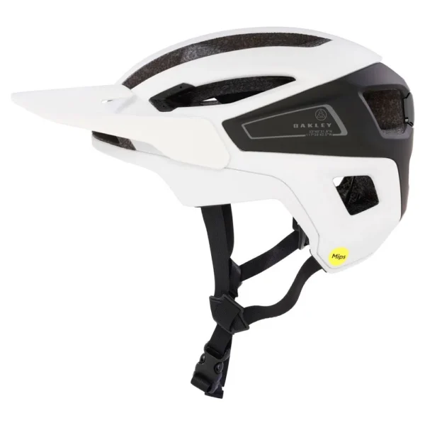Vista lateral de casco de ciclismo blanco Oakley Drt3 trail