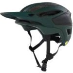 Vista lateral de casco de ciclismo verde Oakley Drt3 trail