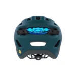 Vista posterior de casco de ciclismo azul Oakley Drt5 maven