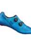 Zapatilla de ruta Shimano RC9 color azul vista lateral